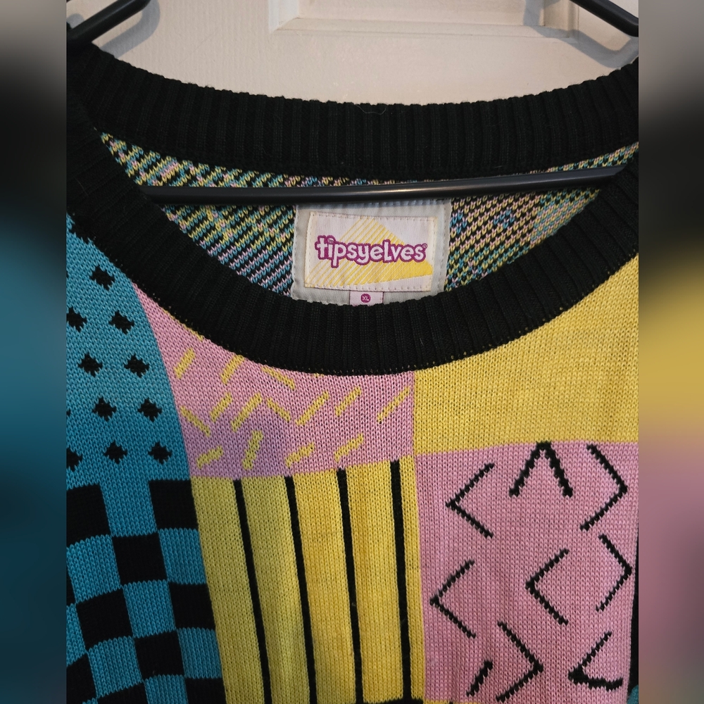 Tipsy Elves Colorful Patchwork Sweater - Picture 2 of 2